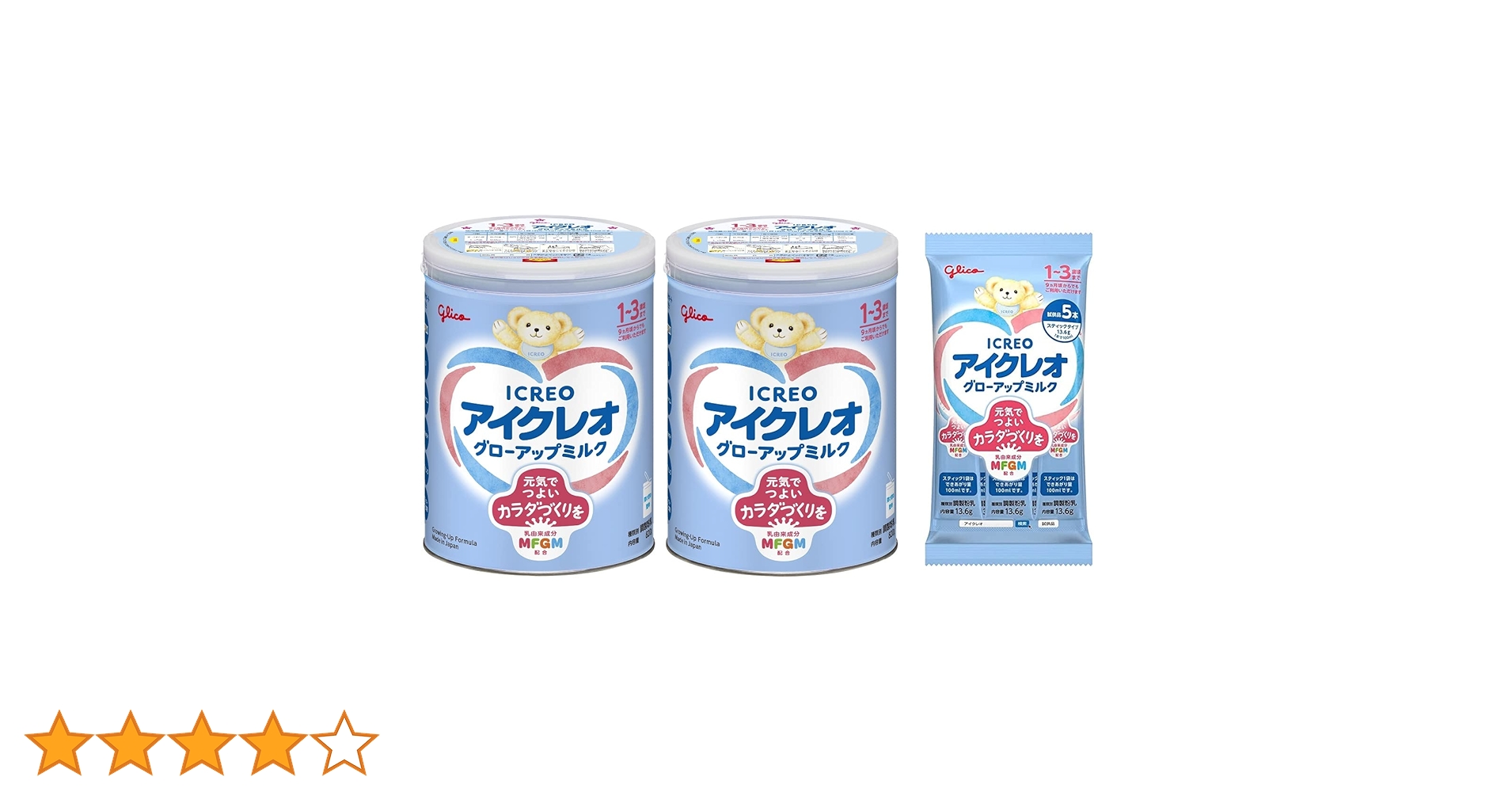 アイクレオ ICREO 粉ミルク 0歳から5缶セット ICREO バランスミルク 5